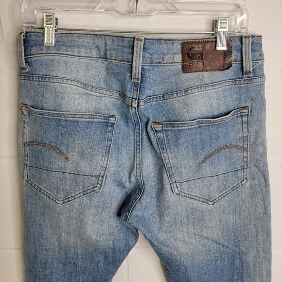 G-STAR RAW 3301 DECONSTRUCTED SLIM STRAIGHT JEANS Men's 32 x 32 Medium Wash - Picture 4 of 9